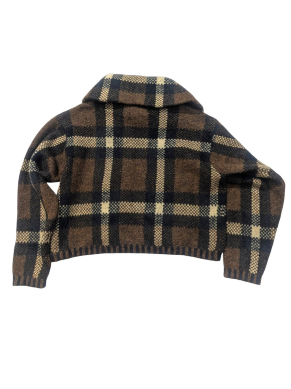BlankNYC NWT Prep Academy Plaid Full Zip Sweater Jacket Small - Picture 5 of 15